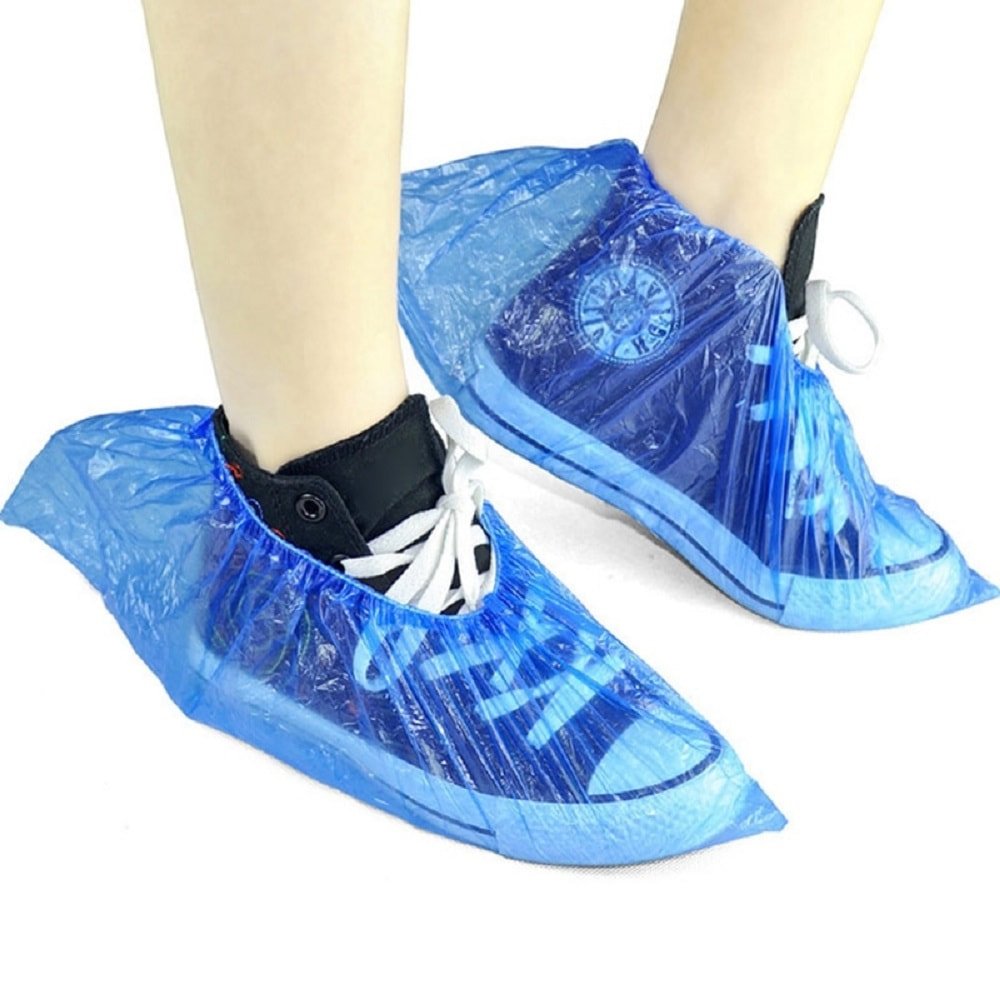100pcs Plastic Disposable boot shoe 
